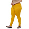 De Moza Women Plus Size Churidar Leggings Solid Cotton Mustard