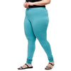 De Moza Ladies Plus Size Churidar  Leggings Solid  Cotton Petrol - De Moza
