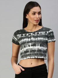 De Moza Ladies Active Wear Crop Top Black