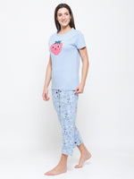 De Moza Ladies Printed Pyjama Set Wind Surfer
