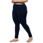 De Moza Women Plus Size Churidar Leggings Dark Navy Blue