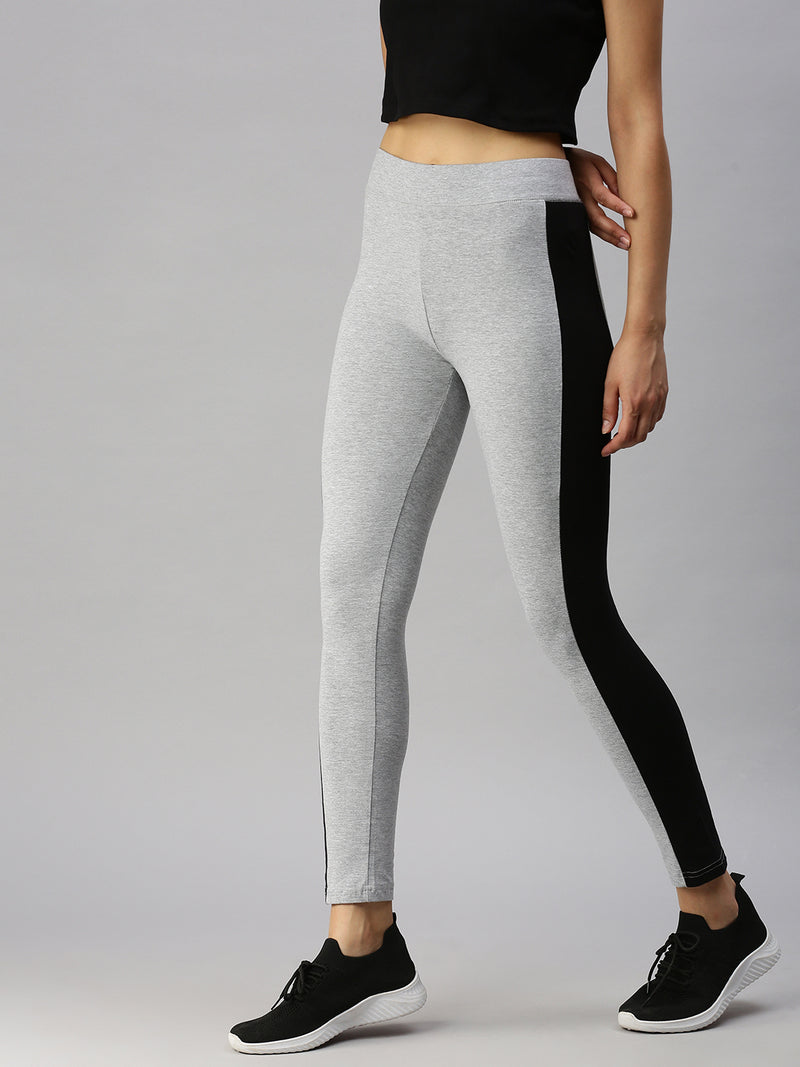 De Moza Ladies Active Wear Leggings Grey Melange