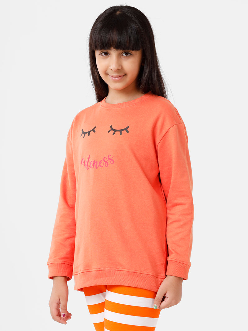 Kids - Girls Printed Sweatshirt Flamingo