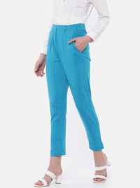 De Moza Women's Cigarette Pant Teal