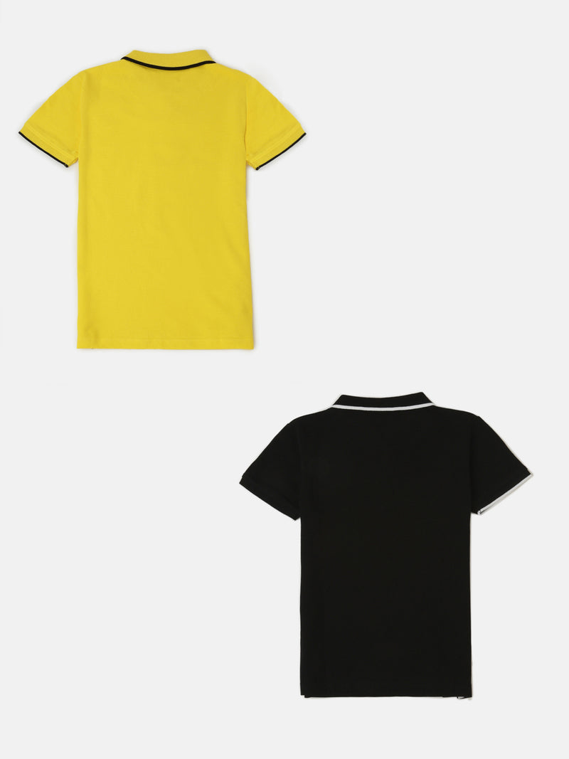 Pack of 2 Pipin Boys T-shirts Black & Yellow