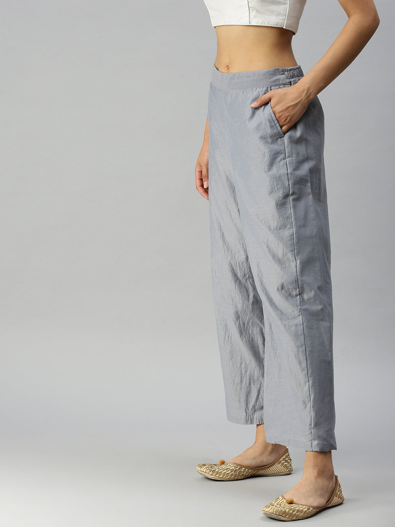 De Moza Ladies Palazzo Steel Grey