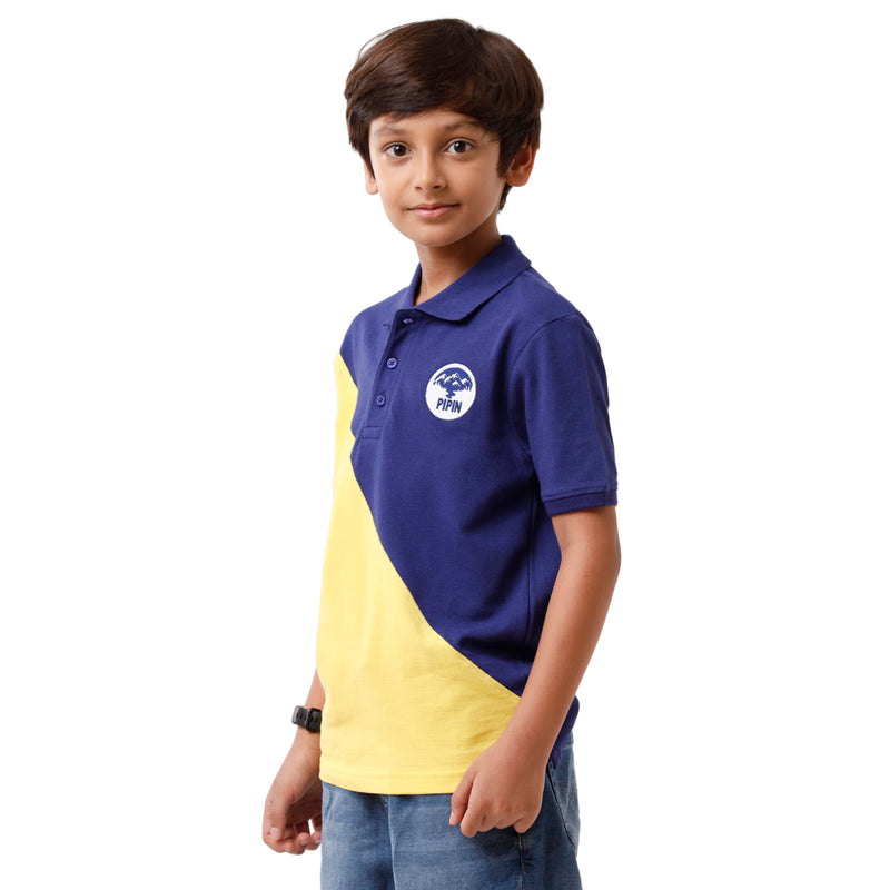 Pack of 2 Pipin Boys T-shirt Navy Blue & Light Blue