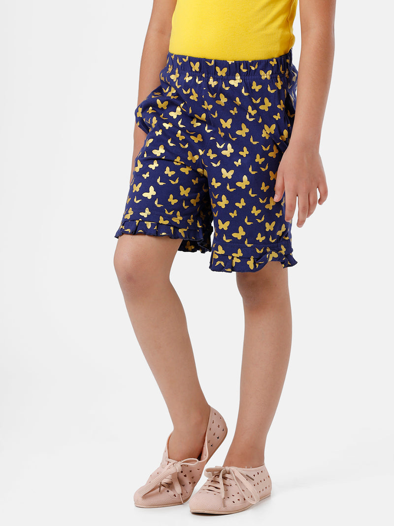 Kids - Girls Printed Shorts Beacon Blue