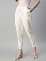 De Moza Women's Straight Pant Offwhite
