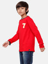 Kids - Boys Printed Full Sleeve T-Shirt Raising Red