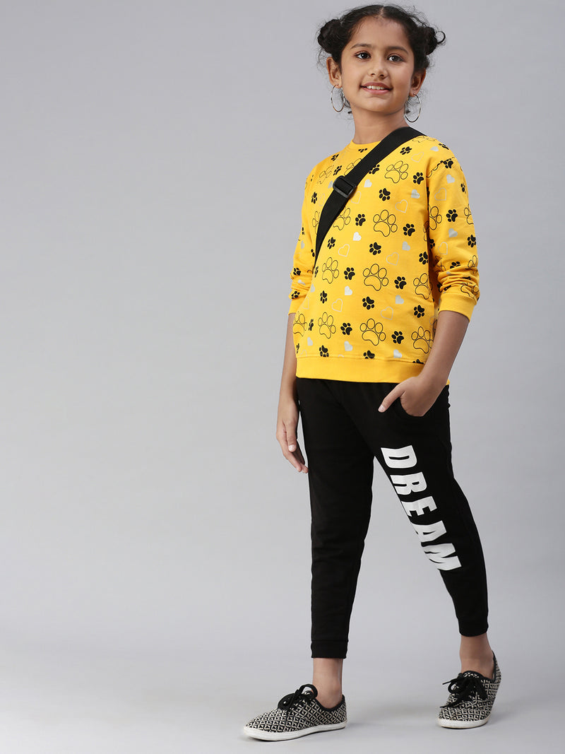 PIPIN Girls Printed Sweatshirt Citrus