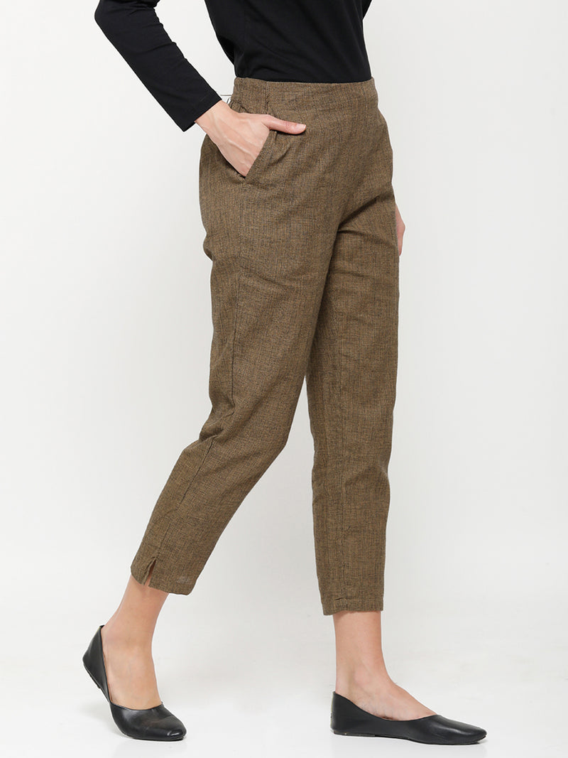 De Moza Ladies Straight Pant Mustard