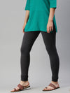 De Moza Women's Premium Churidhar Leggings Solid Cotton Dark Grey - De Moza (6679540629567)