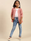 Pipin Girls Sweater Coral