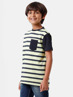 Kids - Boys Printed Half Sleeve T-Shirt Lily Green