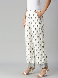 De Moza Ladies Printed Palazzo Natural