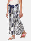 Kids - Girls Printed Palazzo Navy Blue
