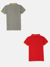 Pack of 2 Pipin Boys T-shirts Red & Grey Melange