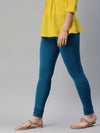 De Moza Women Churidar Leggings Solid Cotton Teal