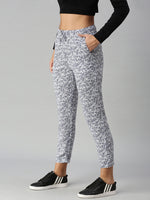 De Moza Ladies Printed Straight Pant OffWhite