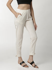 De Moza Ladies  Cigarette Pant Beige - De Moza (4340959969343)