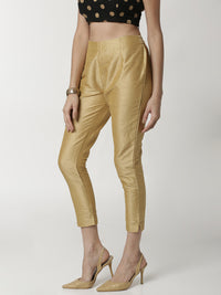 De Moza Women's Cigarette Pant Gold