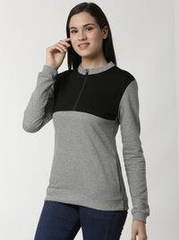 De Moza Ladies Grey Melange Sweat shirt - De Moza (4336269000767)