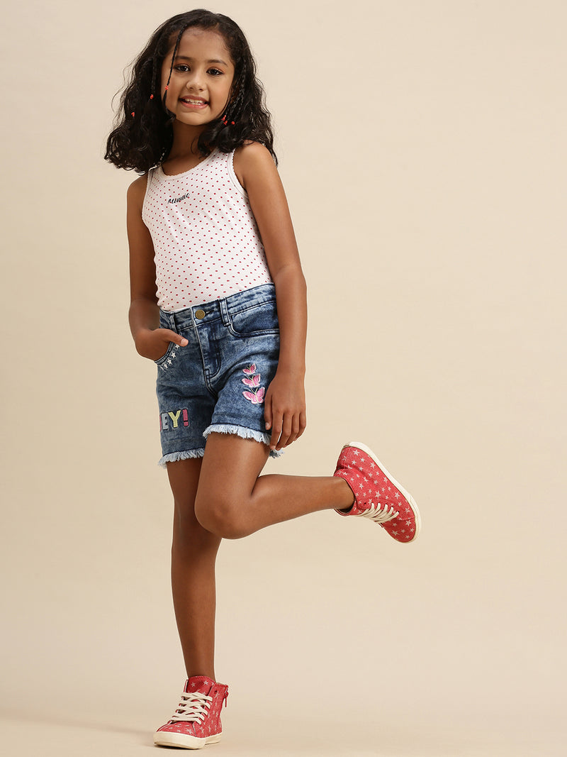 Kids - Girls Denim Shorts Dark Blue