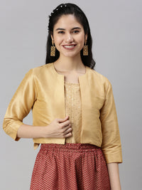 De Moza Women’s Ethnic Jacket Golden