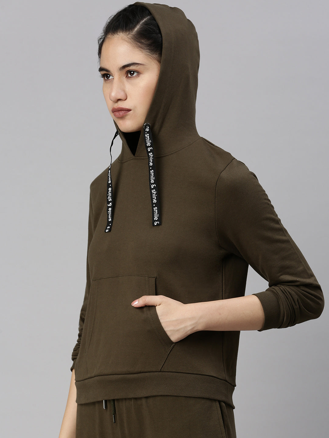 De Moza Ladies Sweatshirt Olive Green