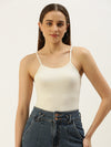 Pack of 3 De Moza Women’s Spaghetti Black & Offwhite & White