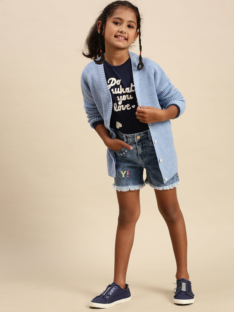 Pipin Girls Sweater Sky Blue