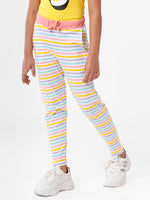 Kids – Girls Printed Straight Pant Pink