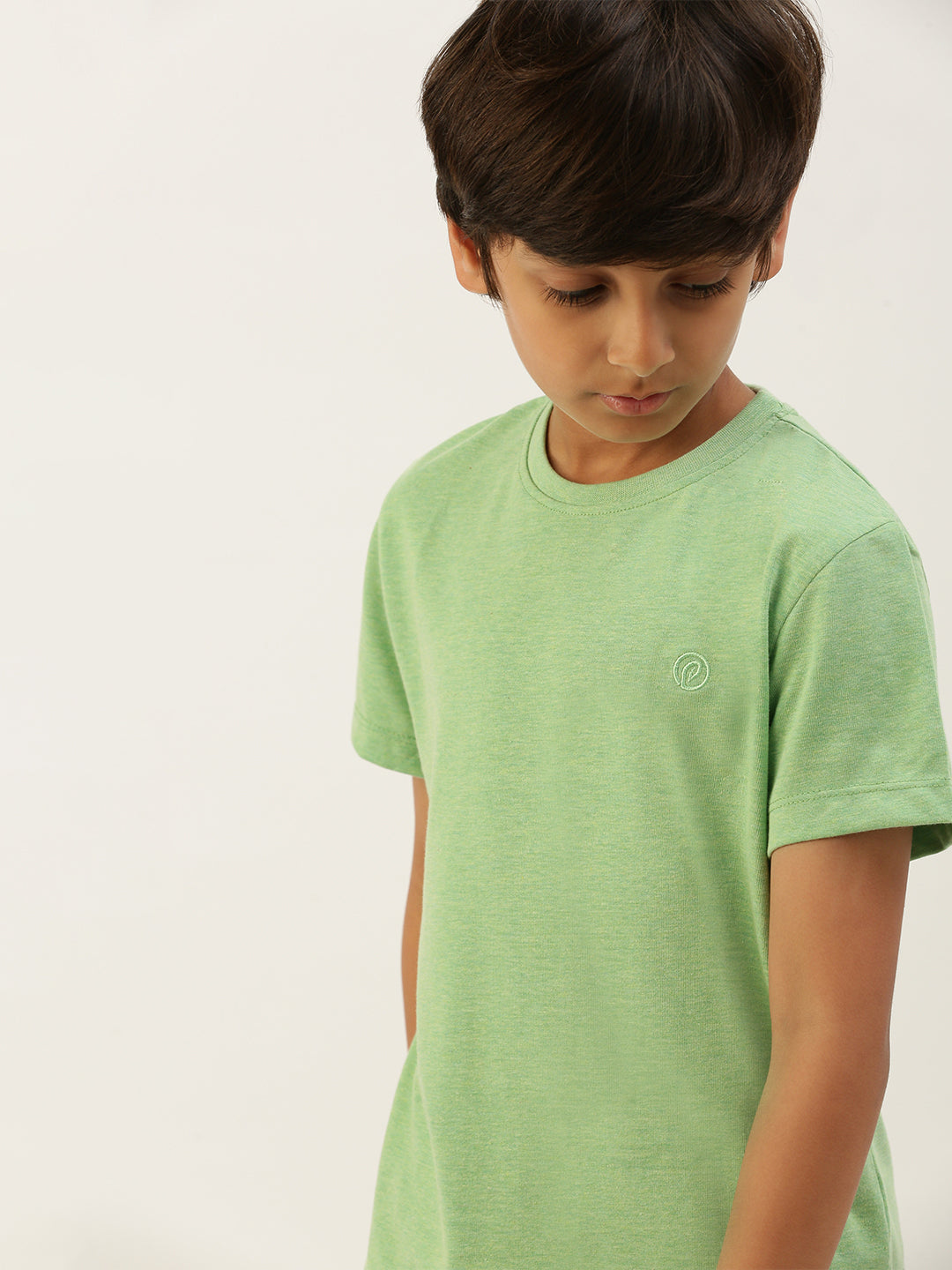 PIPIN Boys Printed T-Shirt Green Melange