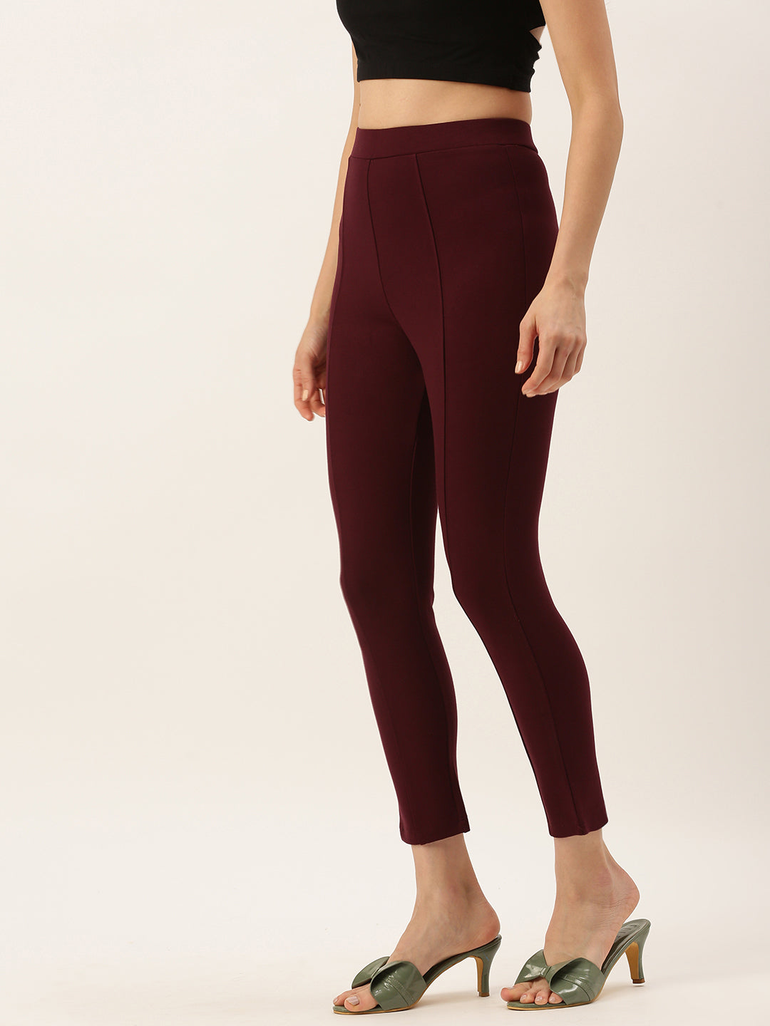 De Moza Women's Treggings Wine