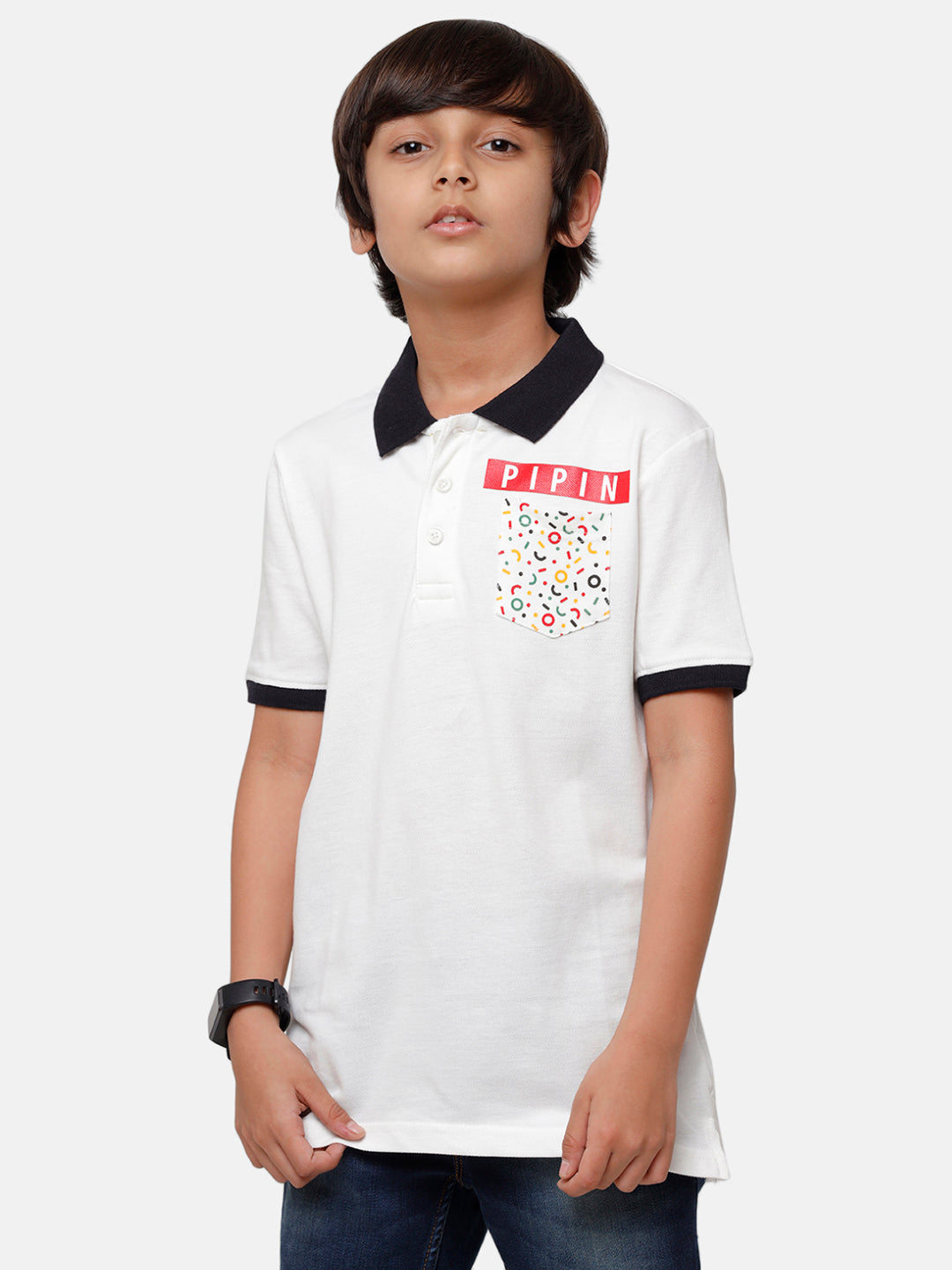 Pack of 2 Pipin Boys T-shirt Offwhite & Grey Melange