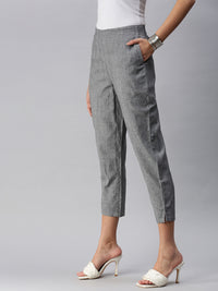 De Moza Ladies Straight Pant Dark Grey