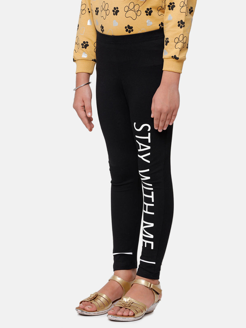 Kids – Girls Ankle Leggings Black