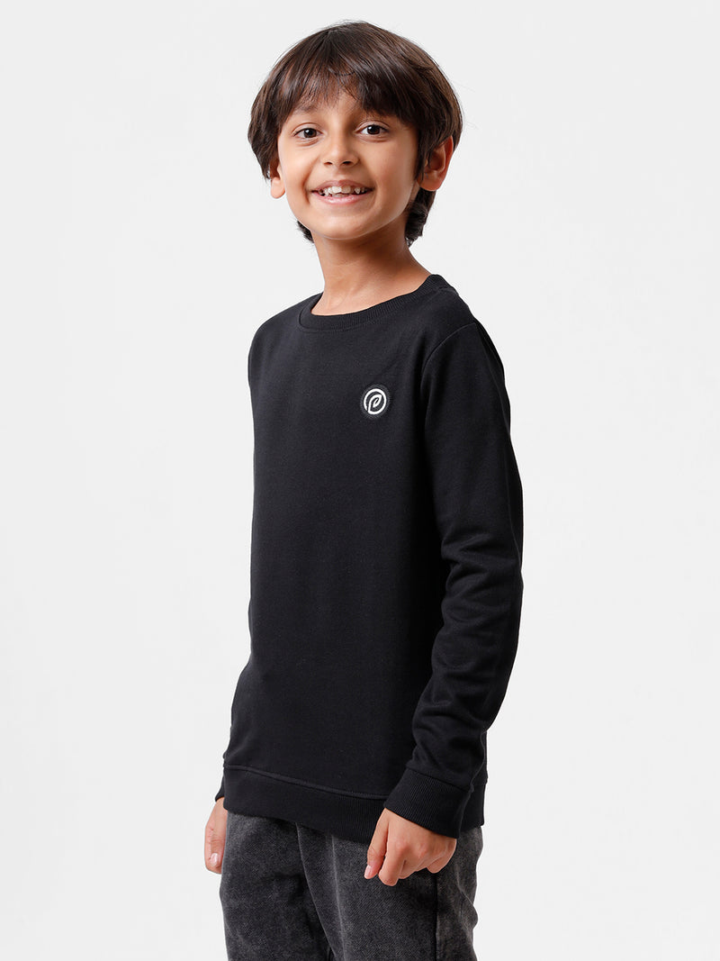 Kids - Boys Printed Sweatshirt Black