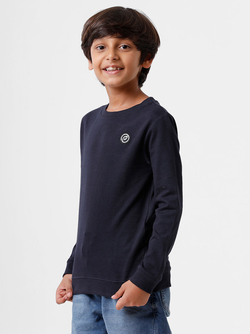 Kids - Boys Printed Sweatshirt Dark Navy Blue