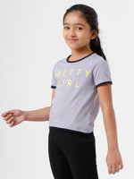 Kids - Girls Printed Top Dapple Grey
