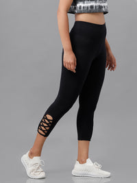 De Moza Ladies 3/4th Leggings Black