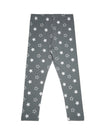 De Moza Kids - Girls Printed Ankle Length Leggings Cotton Grey - De Moza (6682211647551)