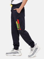 Kids - Boys Printed Jogger Dark Navy Blue