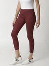 De Moza Ladies Maroon Melange Leggings - De Moza (4332603637823)