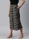 De Moza Women’s Printed Culottes Dark Grey