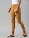 De Moza Ladies Churidar Leggings Solid Cotton Biscut - De Moza
