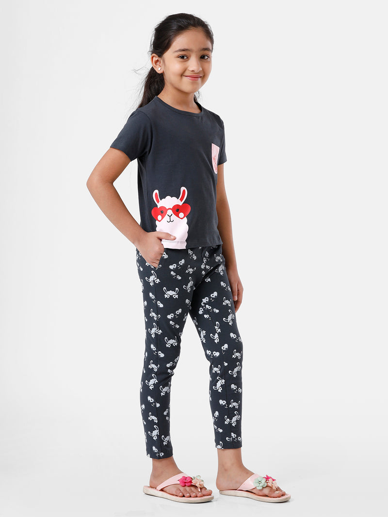 Kids – Girls Printed Pyjama Set Jet Set