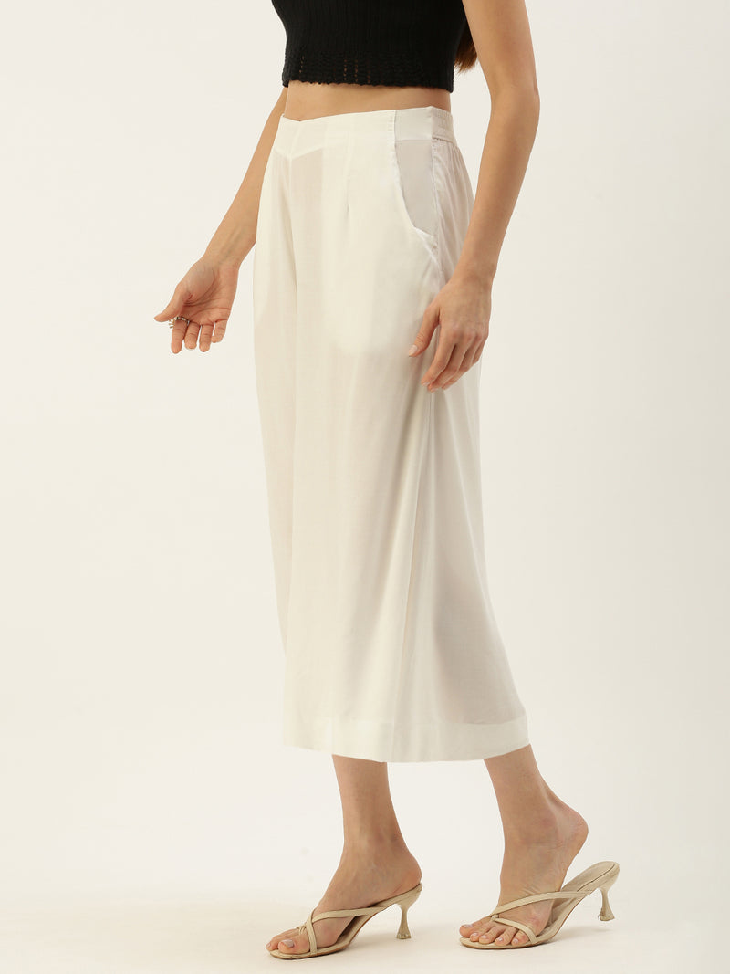 De Moza Women’s Culottes Offwhite