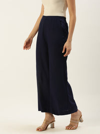 De Moza Ladies Palazzo Dark Navy Blue